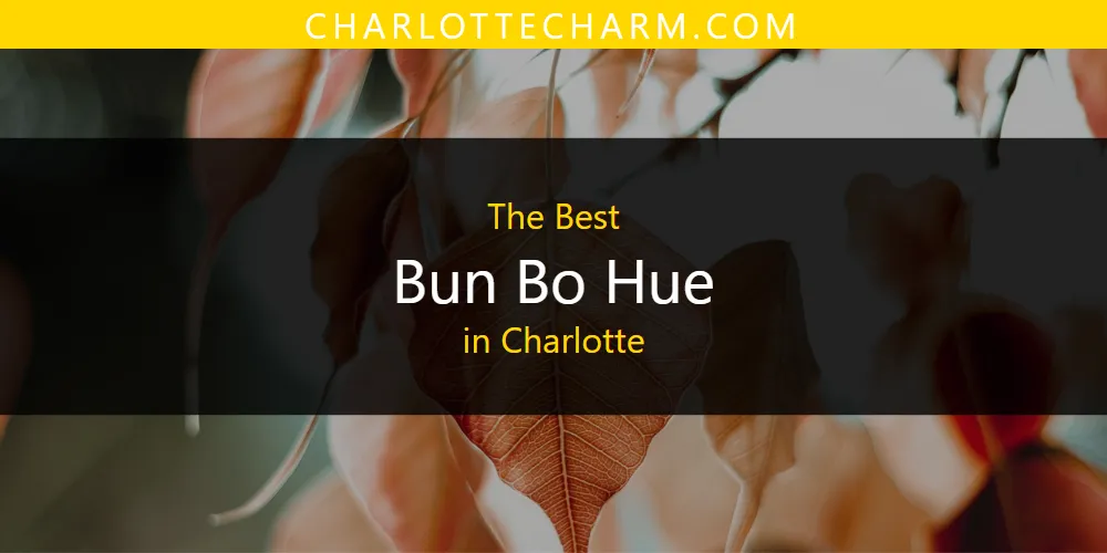 The Absolute Best Bun Bo Hue in Charlotte  [Updated 2025]